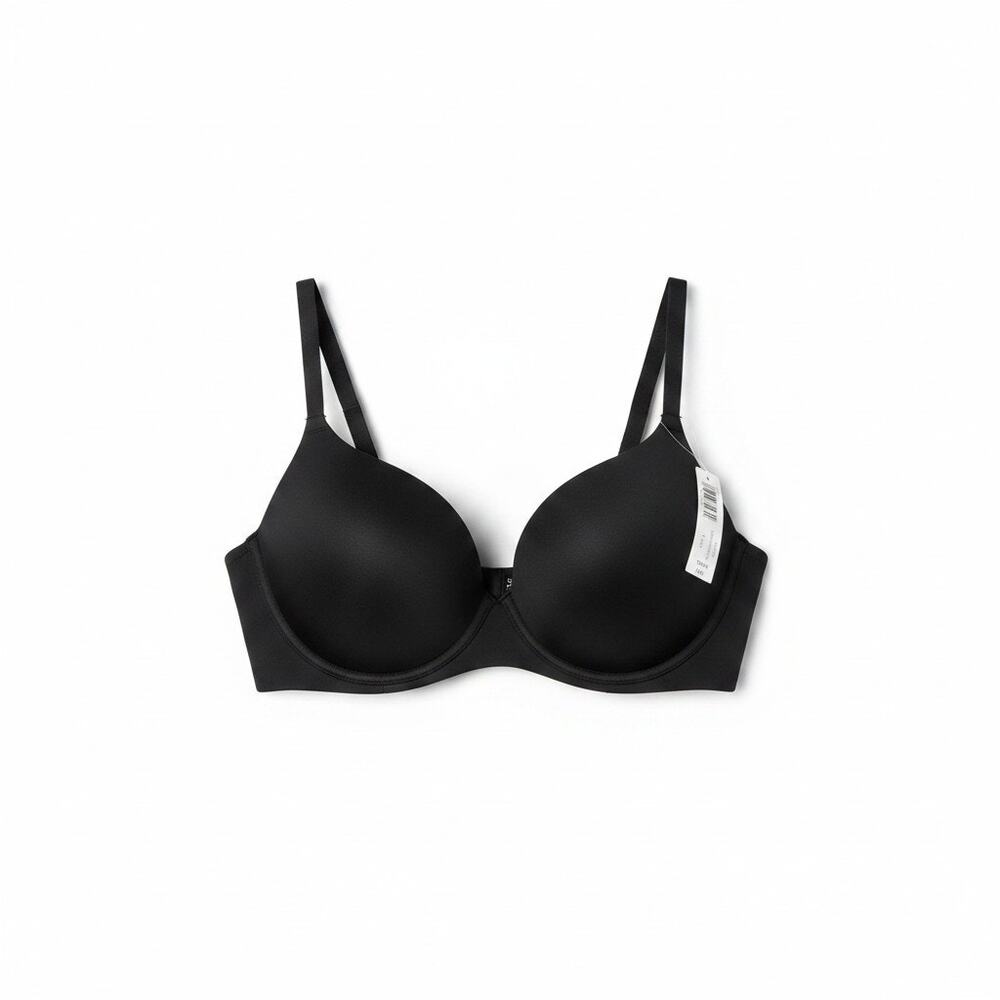 NEW Soma 34D Wireless Push Up Bra Black Comfort Adjustable Padded